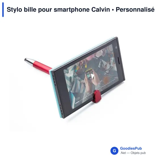Stylo bille personnalisable pour smartphone avec logo - Calvin - Image 7