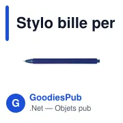 Stylo bille personnalisable RABS avec logo - Saly - Miniature 8