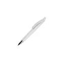 Variante Blanc / Blanc - Stylo bille personnalisable en ABS blanc opaque avec logo - Riva