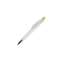 Variante Blanc / vert clair - Stylo bille personnalisable en ABS blanc opaque avec logo - Riva