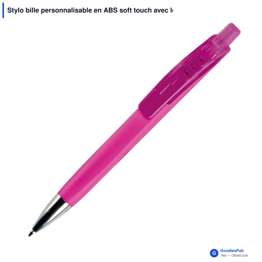Stylo bille personnalisable en ABS soft touch avec logo - Riva - Image 3