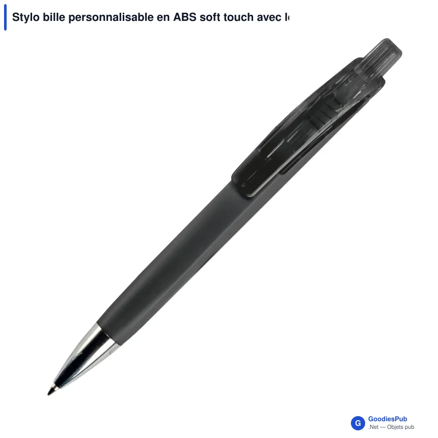 Stylo bille personnalisable en ABS soft touch avec logo - Riva - Image 4