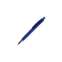 Variante Bleu - Stylo bille personnalisable en ABS soft touch avec logo - Riva