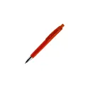 Variante Rouge - Stylo bille personnalisable en ABS soft touch avec logo - Riva