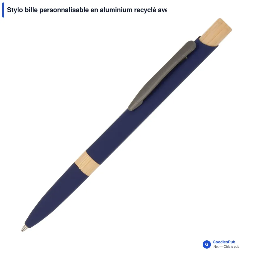 Stylo bille personnalisable en aluminium recyclé avec logo - Sering - Image 3