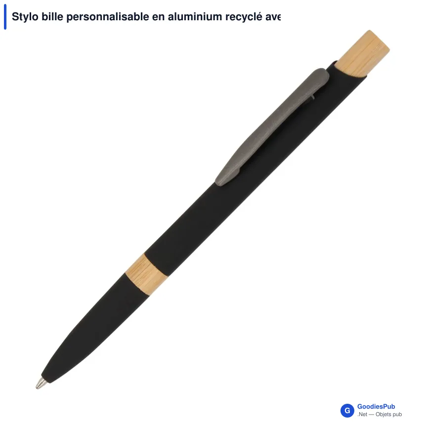 Stylo bille personnalisable en aluminium recyclé avec logo - Sering - Image 5