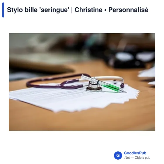 Stylo bille 'seringue' | Christine - Image 3