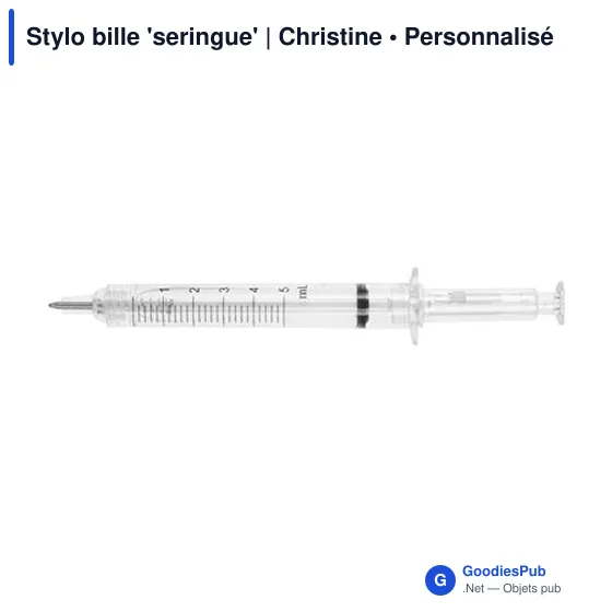 Stylo bille 'seringue' | Christine - Image 4