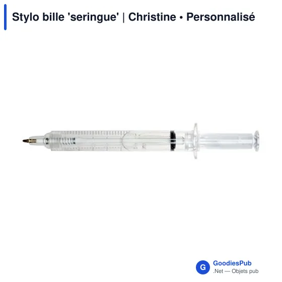 Stylo bille 'seringue' | Christine - Image 5