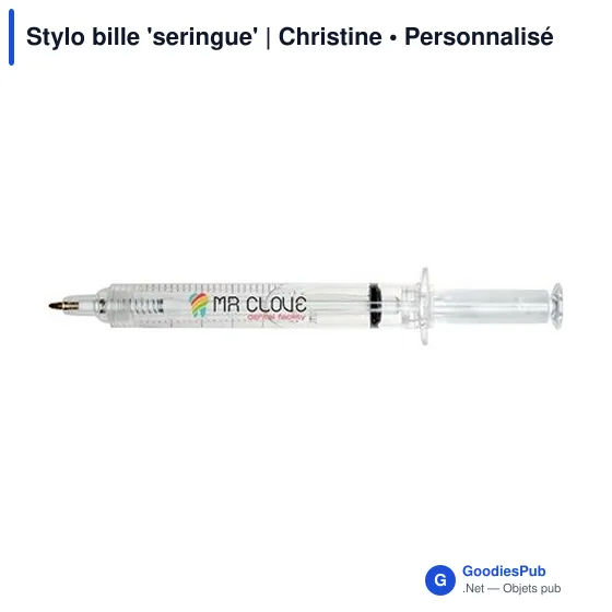 Stylo bille 'seringue' | Christine - Image 6