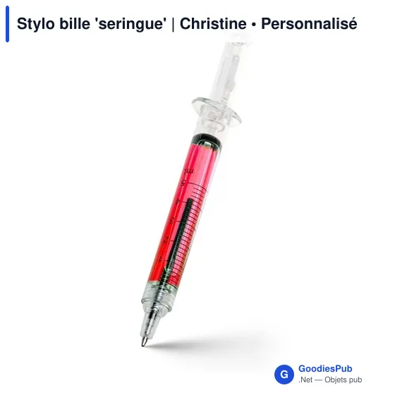 Stylo bille 'seringue' | Christine - Image 7