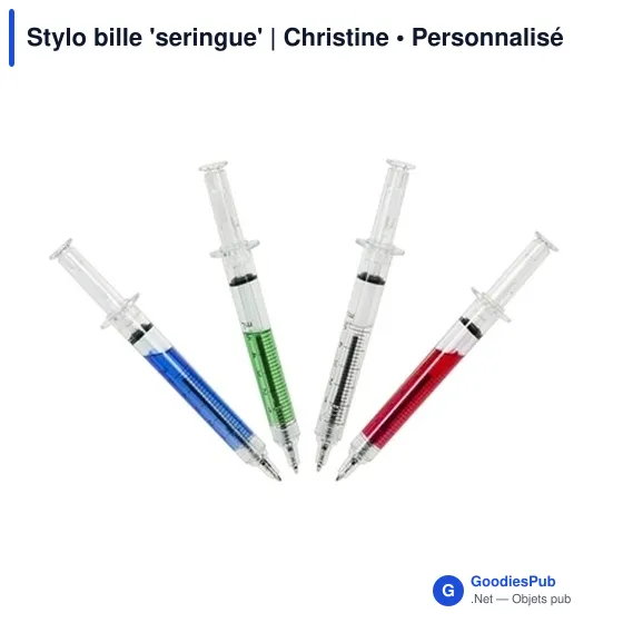 Stylo bille 'seringue' | Christine - Image 8