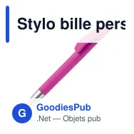 Stylo bille personnalisable soft touch en ABS recyclé avec logo - Slash - Miniature 2