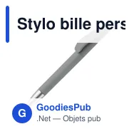 Stylo bille personnalisable soft touch en ABS recyclé avec logo - Slash - Miniature 7