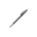 Variante Gris - Stylo bille personnalisable soft touch en ABS recyclé avec logo - Slash