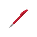 Variante Rouge - Stylo bille personnalisable soft touch en ABS recyclé avec logo - Slash