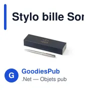 Stylo bille personnalisable Sonnet en acier inoxydable avec logo - Miniature 2