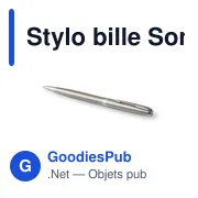Stylo bille personnalisable Sonnet en acier inoxydable avec logo - Miniature 3