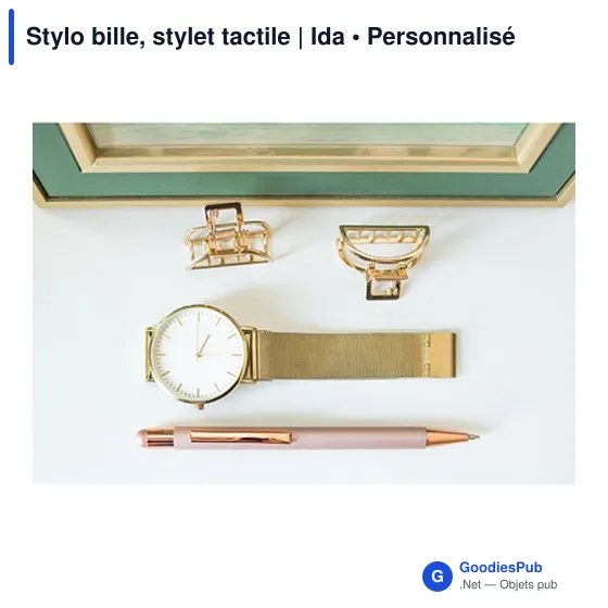 Stylo bille personnalisable avec stylet tactile - Idaavec logo - Image 9