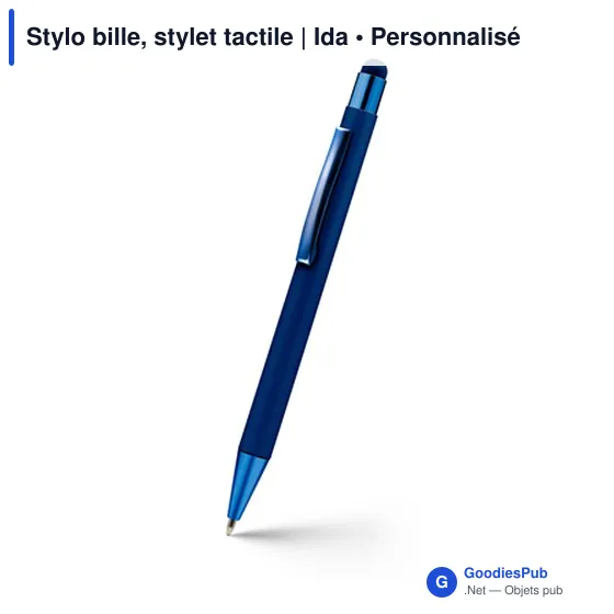 Stylo bille personnalisable avec stylet tactile - Idaavec logo - Image 10
