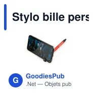 Stylo bille personnalisable avec support de téléphone et logo | Erran - Miniature 11