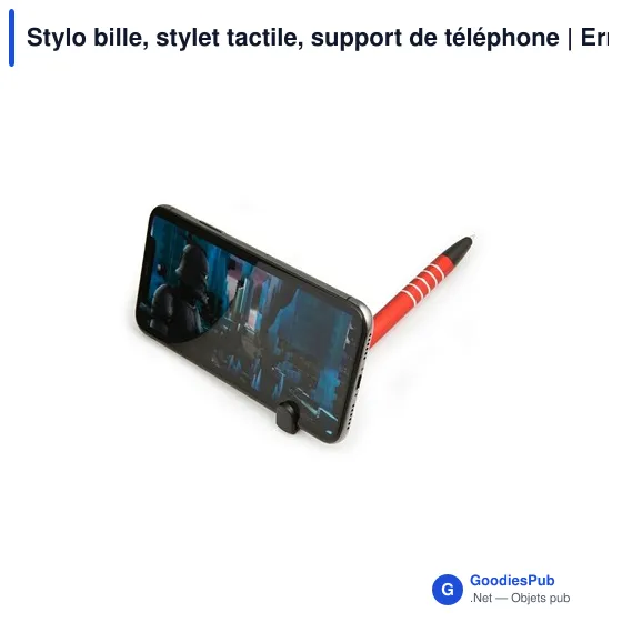 Stylo bille personnalisable avec support de téléphone et logo | Erran - Image 11
