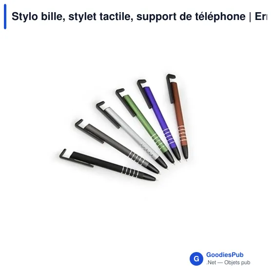 Stylo bille personnalisable avec support de téléphone et logo | Erran - Image 7