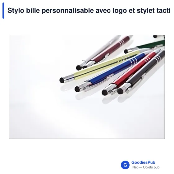 Stylo bille personnalisable avec logo et stylet tactile | Zachary - Image 11