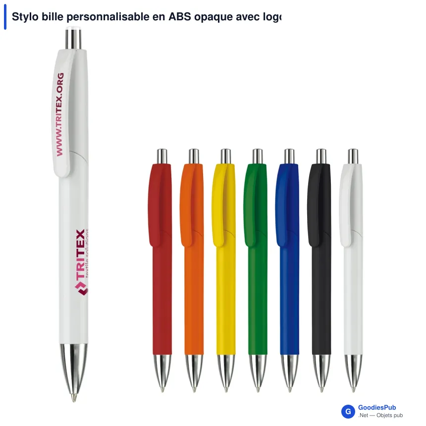Stylo bille personnalisable en ABS opaque avec logo - Texas - Image 1