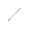 Variante Blanc - Stylo bille personnalisable en ABS opaque avec logo - Texas
