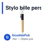 Stylo bille personnalisable en acier inoxydable et bambou - Ankeavec logo - Miniature 4