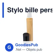 Stylo bille personnalisable en acier inoxydable et bambou - Ankeavec logo - Miniature 5