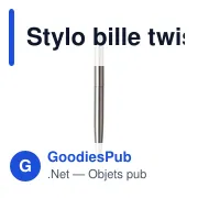 Stylo bille personnalisable en acier inoxydable recyclé Hanneloreavec logo - Miniature 3
