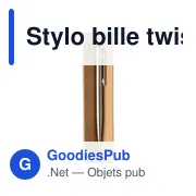 Stylo bille personnalisable en acier inoxydable recyclé Hanneloreavec logo - Miniature 4