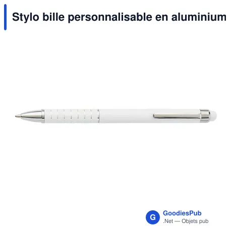 Stylo bille personnalisable en aluminium avec logo - Oliver