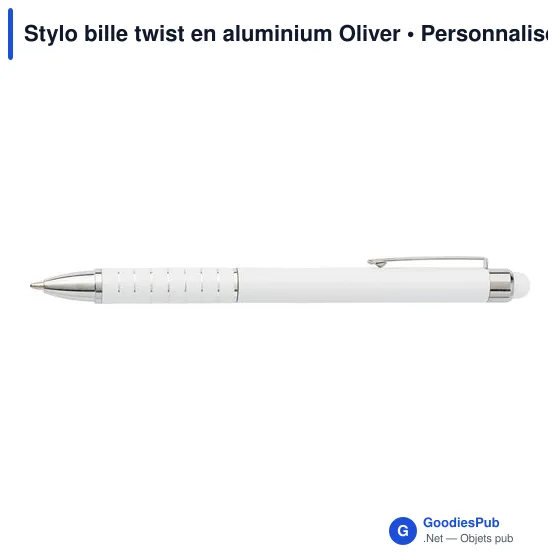 Stylo bille personnalisable en aluminium avec logo - Oliver - Image 2