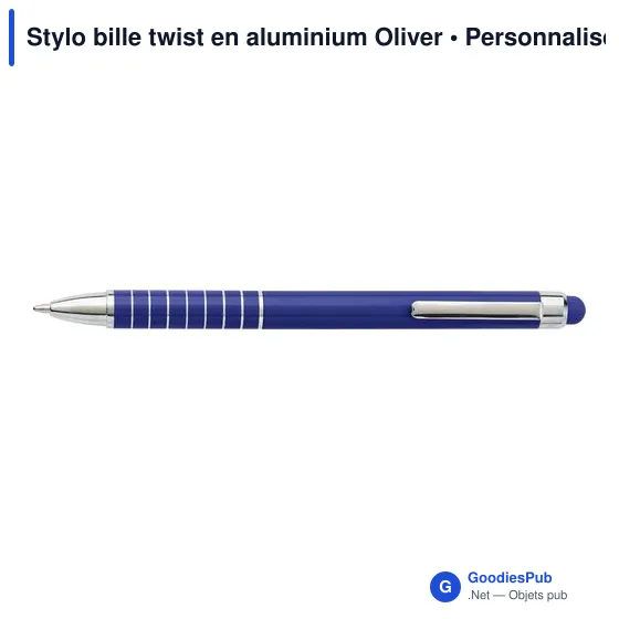 Stylo bille personnalisable en aluminium avec logo - Oliver - Image 12