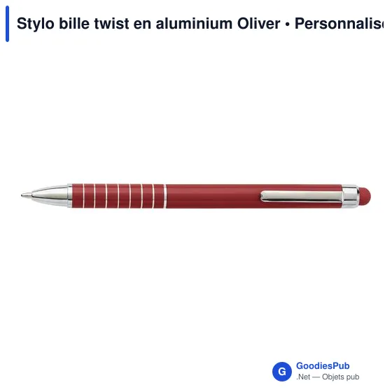 Stylo bille personnalisable en aluminium avec logo - Oliver - Image 4