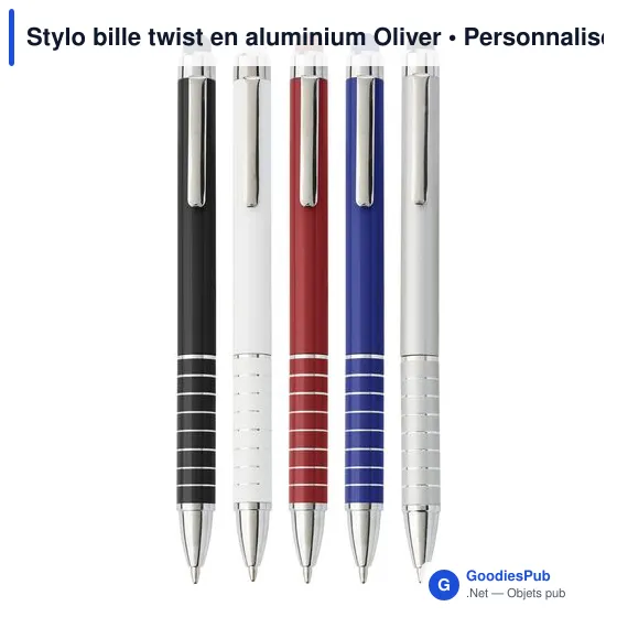 Stylo bille personnalisable en aluminium avec logo - Oliver - Image 6
