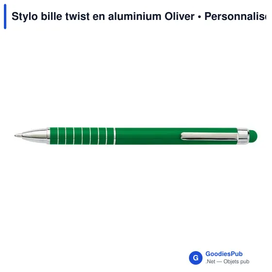 Stylo bille personnalisable en aluminium avec logo - Oliver - Image 7