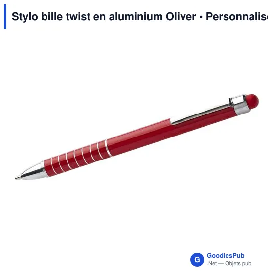 Stylo bille personnalisable en aluminium avec logo - Oliver - Image 10