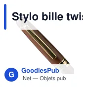 Stylo bille twist en bois de noyer Noa - Miniature 5