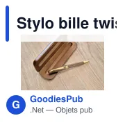 Stylo bille twist en bois de noyer Noa - Miniature 6