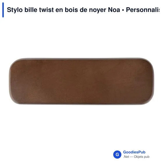 Stylo bille twist en bois de noyer Noa - Image 8