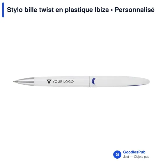 Stylo bille twist en plastique Ibiza - Image 11