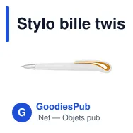 Stylo bille twist en plastique Ibiza - Miniature 5