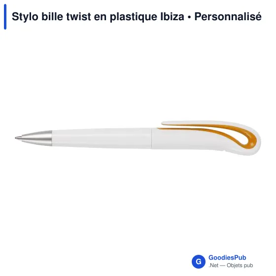Stylo bille twist en plastique Ibiza - Image 5