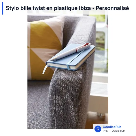 Stylo bille twist en plastique Ibiza - Image 8