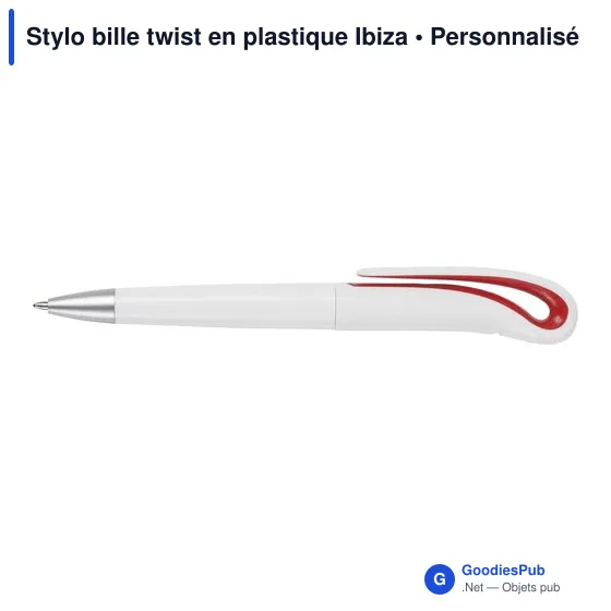 Stylo bille twist en plastique Ibiza - Image 9