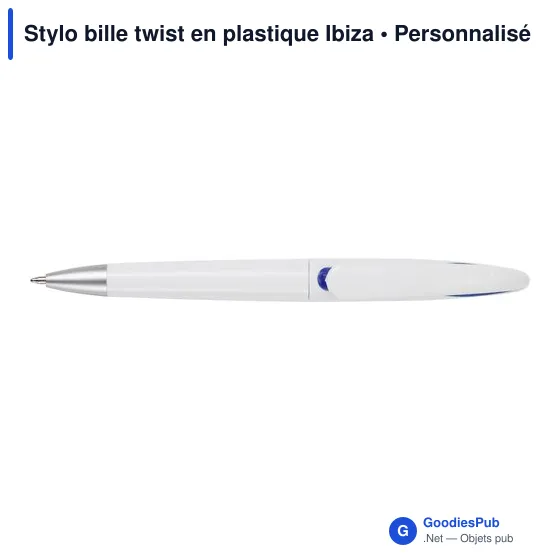 Stylo bille twist en plastique Ibiza - Image 10